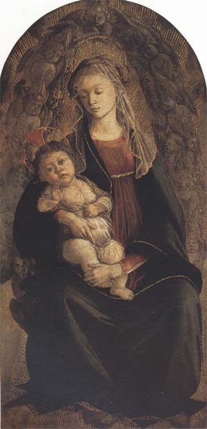 Sandro Botticelli Madonna and Child in Glory with Cherubim